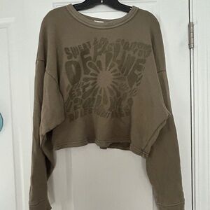Green Offline By Aerie Lightweight Sweatshirt - Size Small